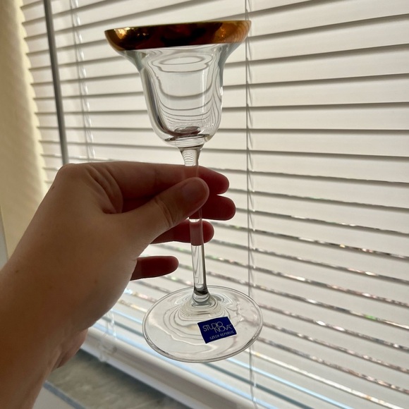 2 Studio Nova Gold Rimmed Candlestick Holders - Picture 3 of 10